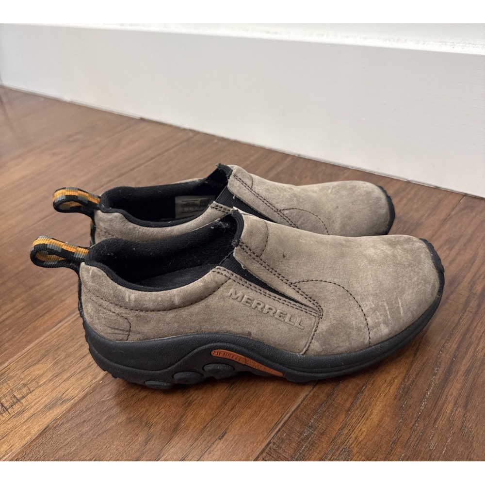 Merrell Slip On Hiking Shoes Women 6.5 Tan Jungle Moc Suede Outdoor J60788 Trail